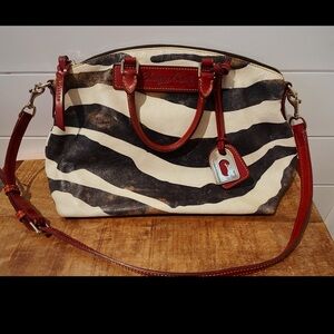Dooney & Bourke Zebra Print Leather Satchel
